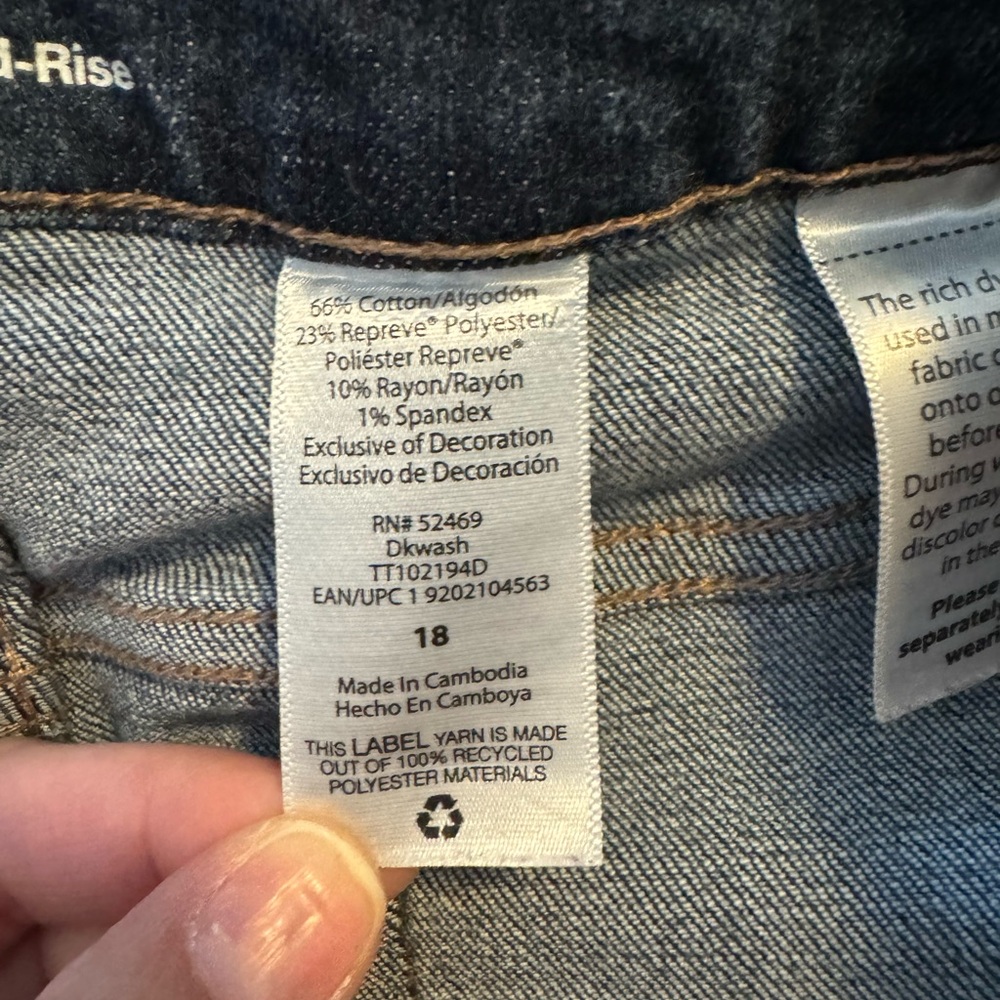 Time and Tru mid rise Jean shorts size 18 - Picture 4 of 6